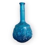 Empoli vintage blauwe glazen fles zodiac dierenriem 1203, Antiek en Kunst, Antiek | Glas en Kristal, Ophalen of Verzenden