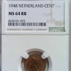 NEDERLAND - NGC 1 cent 1948 MS64RB, Postzegels en Munten, Munten | Nederland, Ophalen of Verzenden, Koningin Wilhelmina, 1 cent