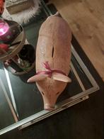 Grote varken van steen 55cm lang  roze, Ophalen of Verzenden