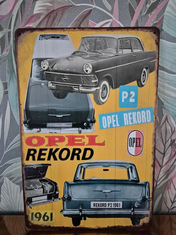 Opel rekord reclamebord, Verzamelen, Merken en Reclamevoorwerpen, Nieuw, Reclamebord, Ophalen of Verzenden