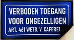 Verboden toegang ongezelligen barmat dripmat reclame matje, Reclamebord, Info@deconoord.nl, Deco Noord, Nieuw