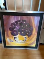 mooi schilderij met bloem motief, Huis en Inrichting, Woonaccessoires | Schilderijen, Tekeningen en Foto's, 50 tot 75 cm, Ophalen of Verzenden