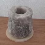 Grijze waxinelichtje Zoutsteen, Huis en Inrichting, Ophalen, Nieuw, Overige materialen, Minder dan 25 cm