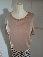 Goudkleurig truitje leo&Ugo maat l, Kleding | Dames, Tops, Maat 38/40 (M), Beige, Ophalen of Verzenden, Korte mouw