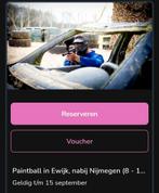 Paintballen 8-12 personen ewijk waarde 300 euro, Tickets en Kaartjes, Ticket of Toegangskaart, Drie personen of meer