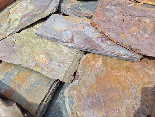natuurlijke uitstraling leisteen flagstones Multicolor Slate, Tuin en Terras, Tegels en Klinkers, Nieuw, Terrastegels, Natuursteen