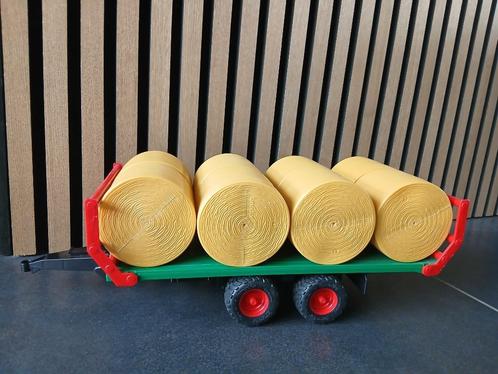 Bruder 022204 Balentransporter met 8 ronde hooibalen ZGAN, Kinderen en Baby's, Speelgoed | Speelgoedvoertuigen, Zo goed als nieuw