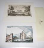 Gravure Slot Loevestein en Slot Zeist prent, Antiek en Kunst, Ophalen of Verzenden