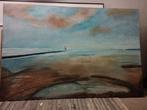 Groot zee schilderij afm 78x118 cm, Antiek en Kunst, Ophalen