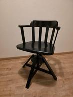 Zwarte houten bureaustoel van Ikea FEODOR, Ophalen, Gebruikt, Zwart, Bureaustoel