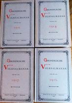 Groningsche Volksalmanak 1911, 1914, 1916, 1917, Boeken, Geschiedenis | Stad en Regio, Ophalen of Verzenden, Gelezen