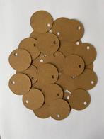 Prijskaartjes bruin prijsetiketten labels groot rond 4 cm, Ophalen of Verzenden, Nieuw
