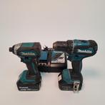 Makita Accuboormachine DDF485 en Slagschroevendraaier DTD153, Ophalen of Verzenden, Gebruikt, Boor- en Schroefmachine