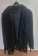 Franjes suede western zwart jas maat 38., Kleding | Heren, Ophalen of Verzenden, Zo goed als nieuw, Zwart