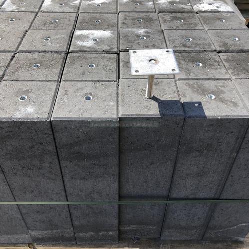 Betonpoer antraciet 15 x 15 x 58 cm incl. stelanker, Tuin en Terras, Overkappingen, Nieuw, Overige typen, Ophalen