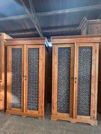 Prachtige set Balinese linnenkasten  / kledingkasten, Ophalen, Met deur(en), 100 tot 150 cm, 200 cm of meer