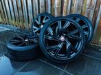 18" 5x112 VW Golf Bergamo Velgen + A-merk Zomerbanden, 5,5mm, Ophalen, 18 inch, Gebruikt, Banden en Velgen