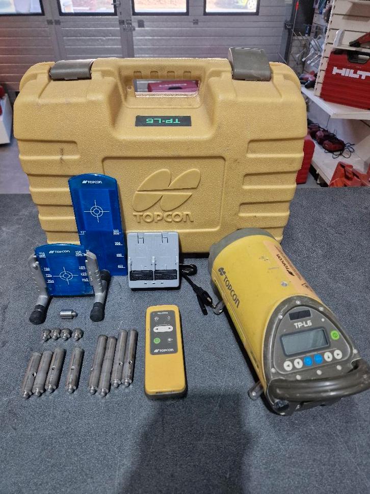 TOPCON TP-L6G rioolaser GROEN compleet, Doe-het-zelf en Verbouw, Meetapparatuur, Zo goed als nieuw, Afstand, Verzenden