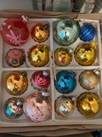 Doosje gevarieerde oude kerstballen, voornamelijk glas, Ophalen, Gebruikt