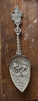 Zilveren/Verzilverde Lepel met Gedetailleerde Bewerking, Antiek en Kunst, Antiek | Bestek, Ophalen of Verzenden