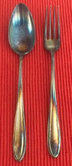 2 delig verzilverd kinderbestek. Keltum., Ophalen of Verzenden