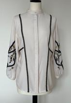 Shoeby crême blouse met borduring zwart en goud maat S, Maat 38/40 (M), Wit, Ophalen of Verzenden, Zo goed als nieuw