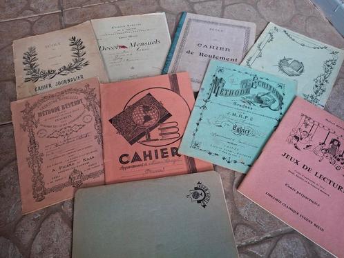 Oude Franse handgeschreven Schoolschriften 9 stuks divers, Antiek en Kunst, Antiek | Boeken en Bijbels, Ophalen of Verzenden