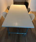 Witte houten tafel, Huis en Inrichting, Tafels | Eettafels, Ophalen, Gebruikt, 50 tot 100 cm, Rechthoekig