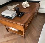Salontafel tafel sidetable muurtafel ingelegd blad wieltjes, Ophalen