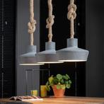 D - Hoyz - Hanglamp - 3xø28 Betonlook Lampenkappen, Ophalen, Zo goed als nieuw, Metaal, 75 cm of meer