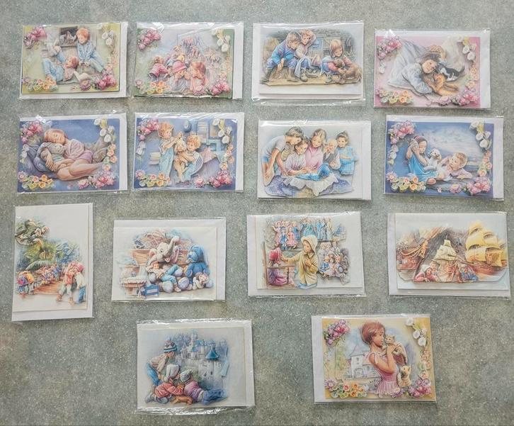 Partij handgemaakte 3D wenskaarten, Diversen, Wenskaarten, Nieuw, Ophalen