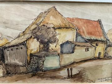 Aquarel Wolder Maastricht '82 G.van Eyk beschikbaar voor biedingen