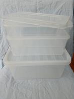 Set van 3 opbergbakken met deksels, Verzenden, Minder dan 50 cm, Minder dan 40 cm, Krat