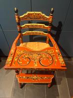 Antieke kinderstoel met handgeschilderde bloemen, Antiek en Kunst, Antiek | Meubels | Stoelen en Banken, Ophalen