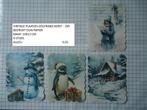 vintage plaatjes golfrand kerst 195 ( alleen verzenden, Ophalen, Nieuw, Kerst, Knipvel