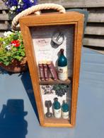 Vintage Houten Decoratie met Wijn Thema, Ophalen of Verzenden, Gebruikt