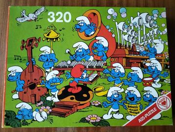 Leuke retro smurfen puzzel 320 stukjes beschikbaar voor biedingen