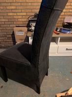 Zwarte Eetkamerstoelen - 4 stuks (beschadigd), Huis en Inrichting, Stoelen, Ophalen, Gebruikt, Zwart, Vier