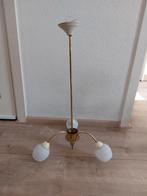 Vintage hanglamp, 3 glazen kelken, Gebruikt, Vintage, 50 tot 75 cm, Ophalen