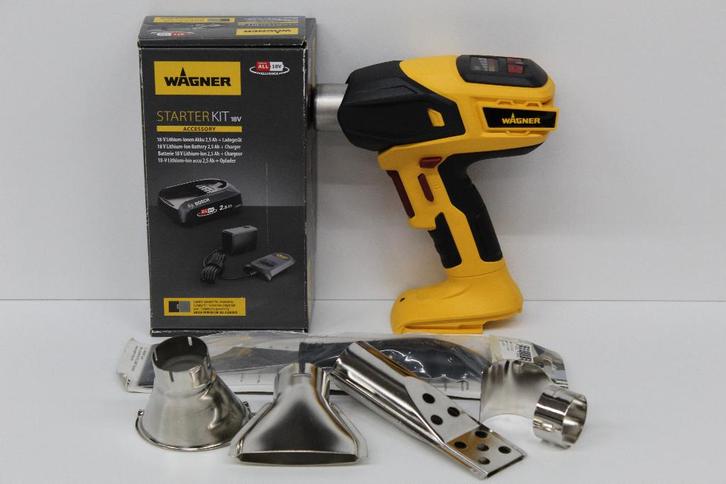 Wagner Furno 550 heteluchtpistool + accessoires accu & lader, Doe-het-zelf en Verbouw, Gereedschap | Handgereedschap, Nieuw, Ophalen of Verzenden