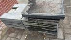 Restanten basalt tegels zwembad natuursteen, Tuin en Terras, Tegels en Klinkers, Ophalen, Zo goed als nieuw