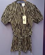 Shoeby meisjes jurk met zebra print zw/wi nieuw 98-104 48569