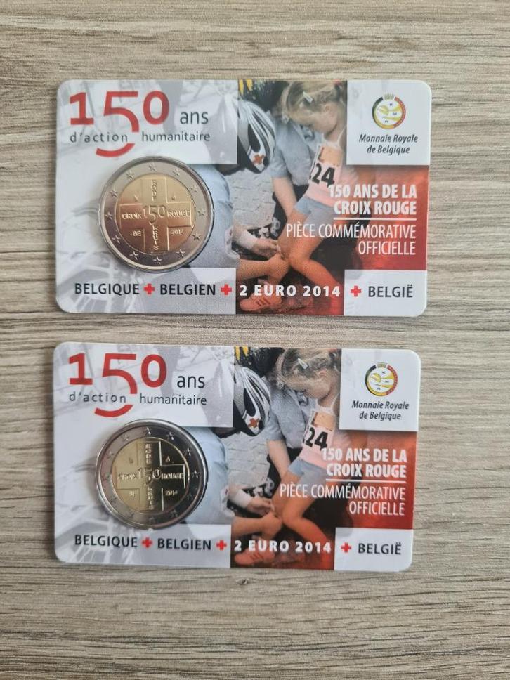 België 2x2 euro 2014 Rode Kruis variant NL & ITA, Postzegels en Munten, Munten | Europa | Euromunten, Setje, 2 euro, België, Verzenden
