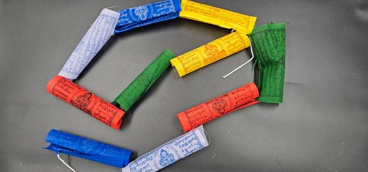 Traditionele Boeddhistische gebedsvlaggen "Lungta" uit Tibet, Antiek en Kunst, Kunst | Niet-Westerse kunst, Ophalen of Verzenden