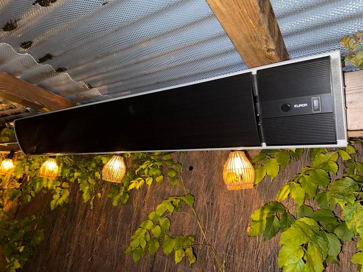 Zo goed als nieuwe terrasverwarmer - 20m2, Tuin en Terras, Terrasverwarmers, Zo goed als nieuw, Elektrisch, Wand, Waterbestendig