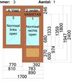 Hardhouten deurkozijn met zijlicht en bovenlicht, Doe-het-zelf en Verbouw, Deuren en Horren, Nieuw, Ophalen of Verzenden, Buitendeur