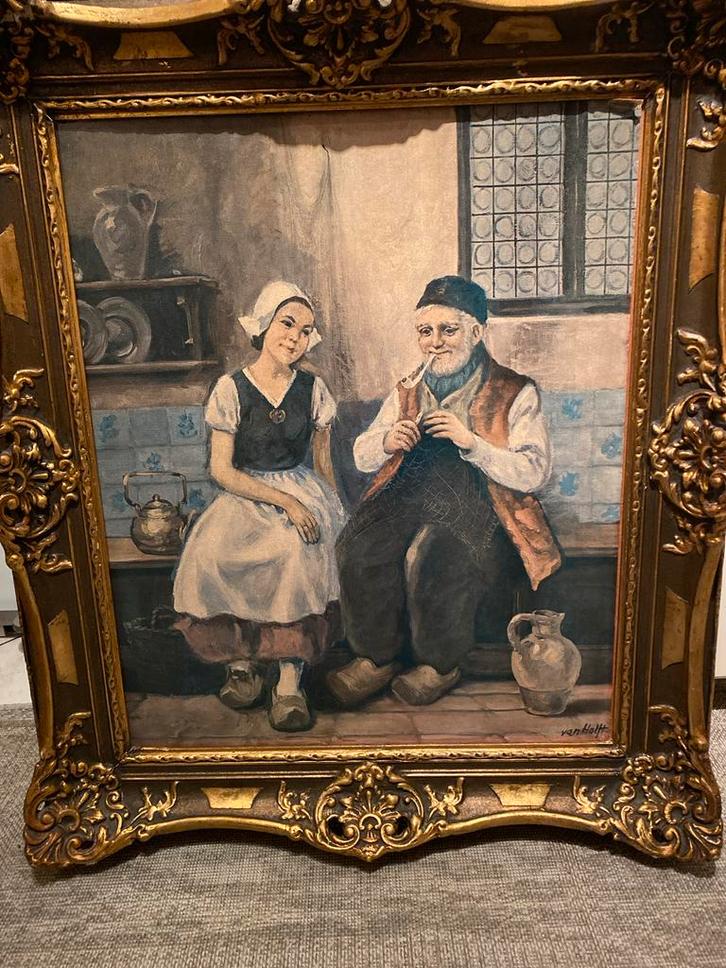 Prachtig Schilderij van Holt met een hele mooie, zware lijst, Antiek en Kunst, Kunst | Schilderijen | Klassiek, Ophalen