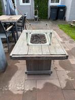Vuurtafel met glas inclusief gasfles, Ophalen of Verzenden, Gebruikt