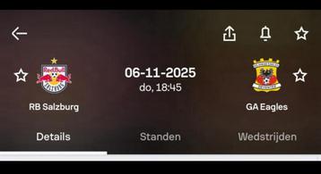 Gezocht ! 2 tickets salzburg-gae beschikbaar voor biedingen