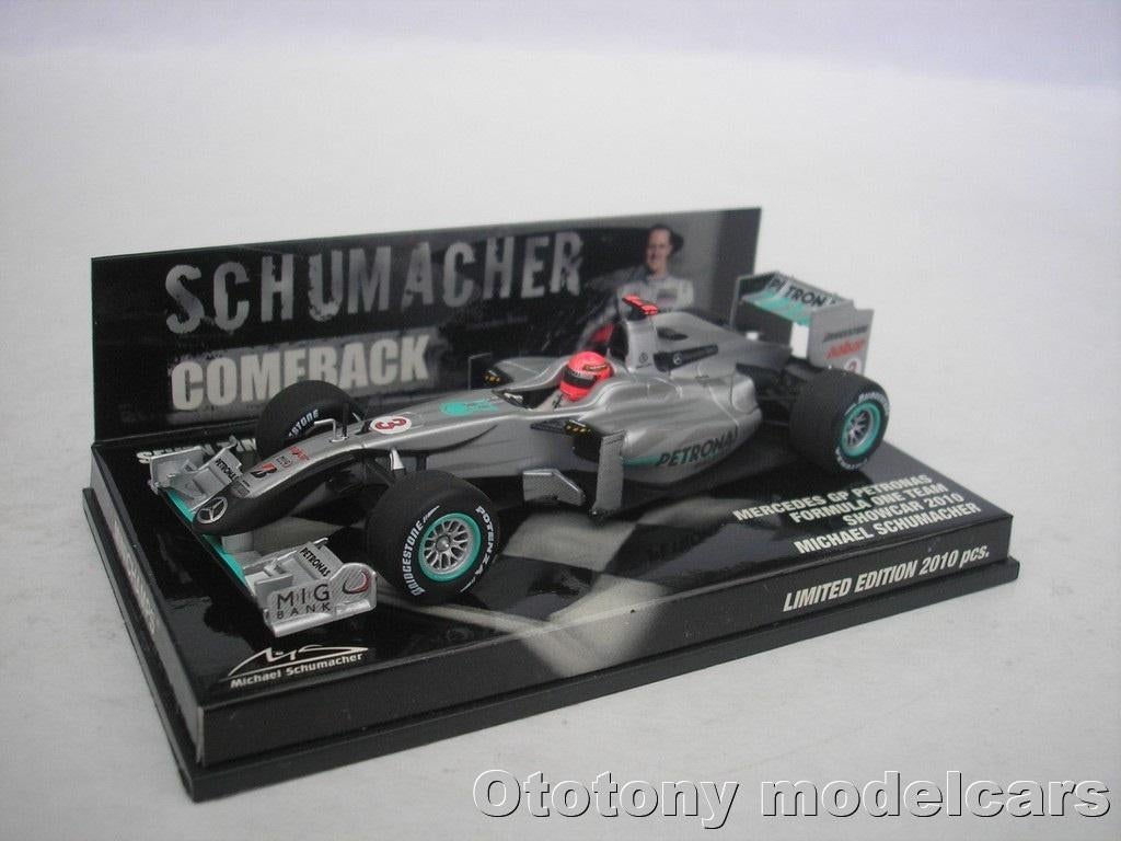 Mercedes GP Showcar 2010 Schumacher Comeback 1/43 Minichamps, Ophalen of Verzenden, Nieuw, Auto, MiniChamps